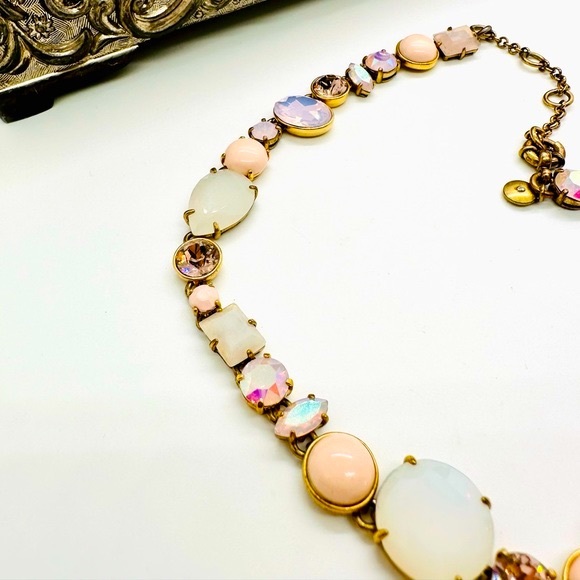 🔥 Rare Vintage JCrew Brûlée Iridescent Statement Necklace - Picture 8 of 15